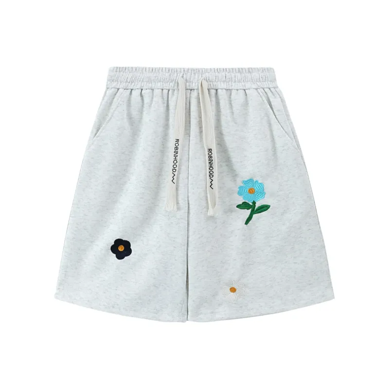 ROBINHOOD Casual Shorts Unisex White Heather Gray-0