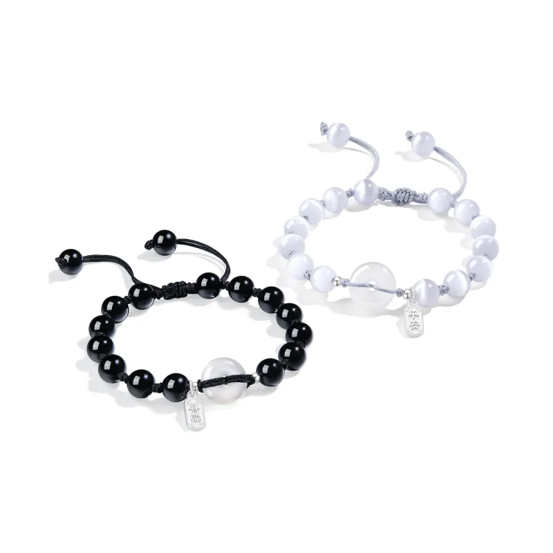 Central Fashion Natural Chalcedony Bracelets Unisex-2