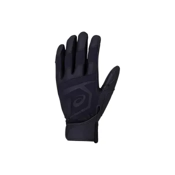 Asics Baseball Gloves Batter's Glove Leather Men's Black