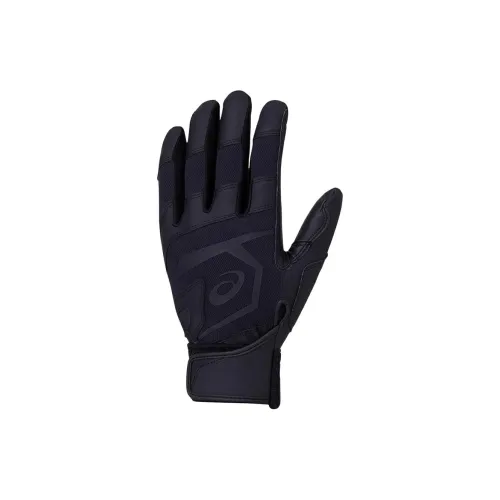 Asics Baseball Gloves Batter's Glove Leather Men's Black