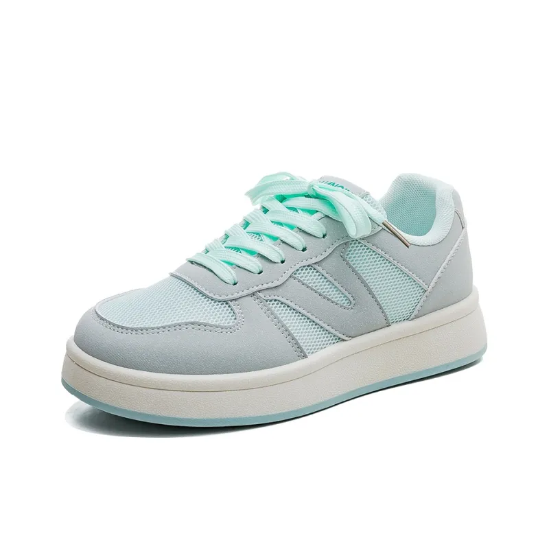 HUANQIU Slip Resistant Cushioning And Breathable Low Top Skateboard Shoes Women's Aqua-1