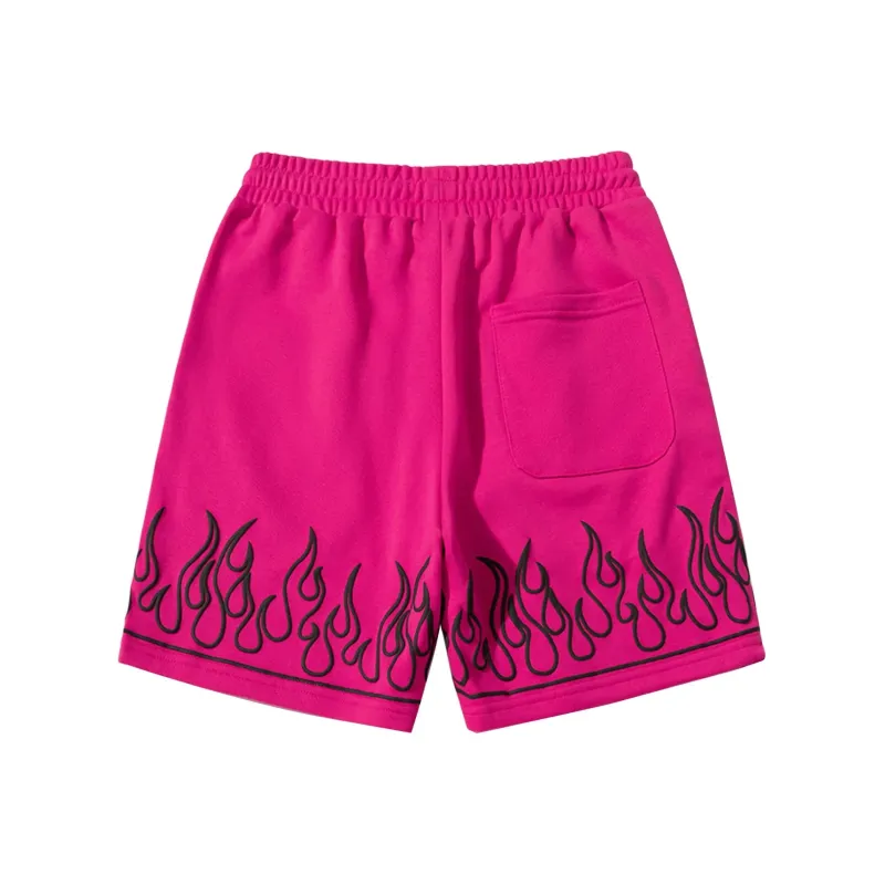 KIRHNE Casual Shorts Unisex Rose Red-1