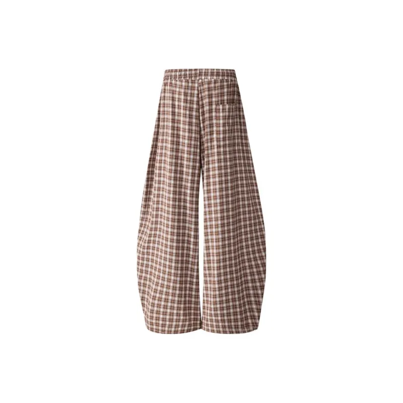 Wen Shan Casual Pants Women's Brown Stripes-1