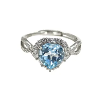 Andaozi Natural Topazes Rings Women's