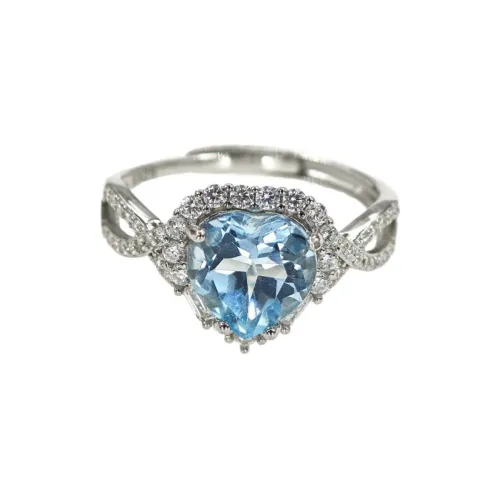 Andaozi Natural Topazes Rings Women's