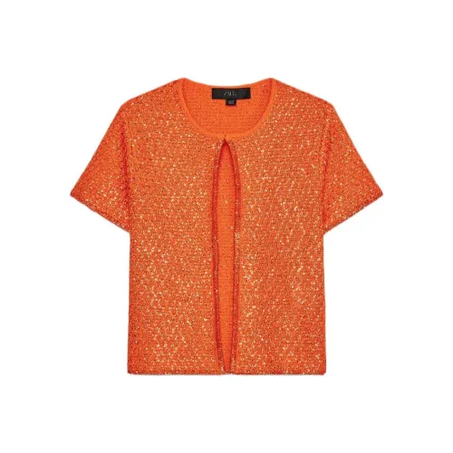 ZARA Knitwear Women's Orange