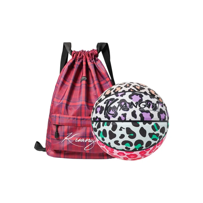 Kuangmi PU Basketball Pink Brown Size 7 Ball Street Unisex-29