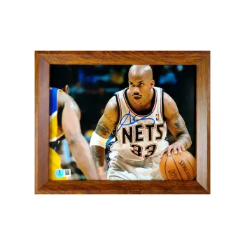 Huayitaojin Basketball Fan Supplies Home Decoration, Collectibles With BAS Certification, Framed 29x24cm Brown