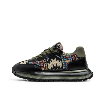 BINGO DUCK Slip Resistant Low Top Chunky Sneakers Men's