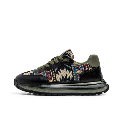 BINGO DUCK Slip Resistant Low Top Chunky Sneakers Men's