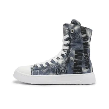 MABEL&CO Slip Resistant, Abrasion Resistant, Breathable, Lightweight High Top Canvas Shoes Unisex Blue