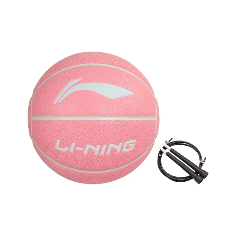 LiNing Badfive PU Basketball Pink Size 7 Training Unisex-34