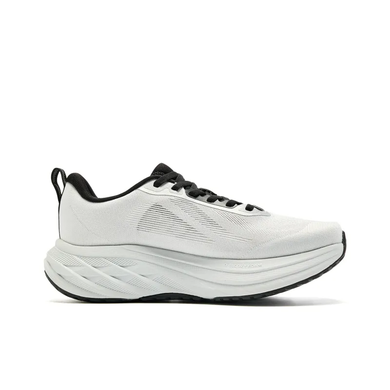QIAODAN Cushioning, Slip Resistant, And Abrasion Resistant Low Top Casual Running Shoes Men's Gray Black-1