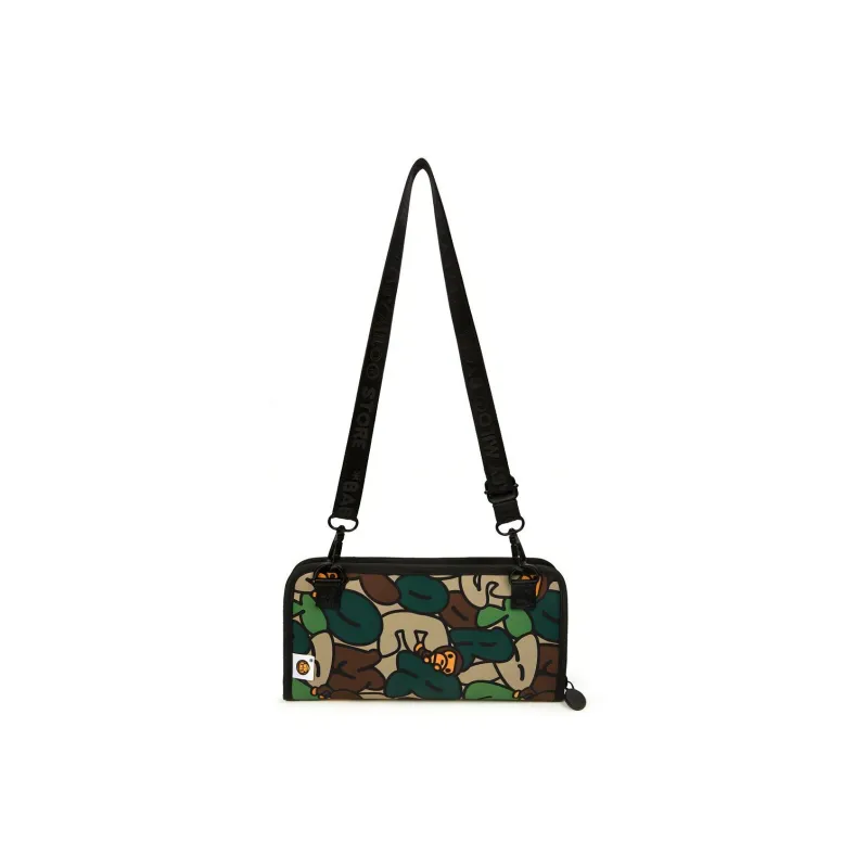 BABY MILO STORE BY A BATHING APE Polyester Card Holder Passport Holder Unisex Dark Green-1