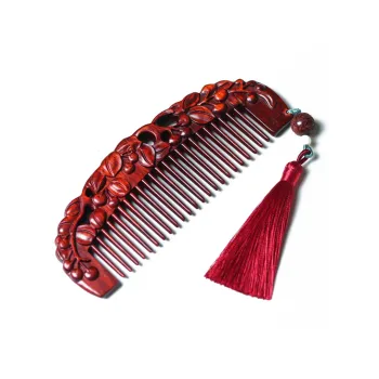 SHUZHUO Red Rosewood Wooden Comb Unisex