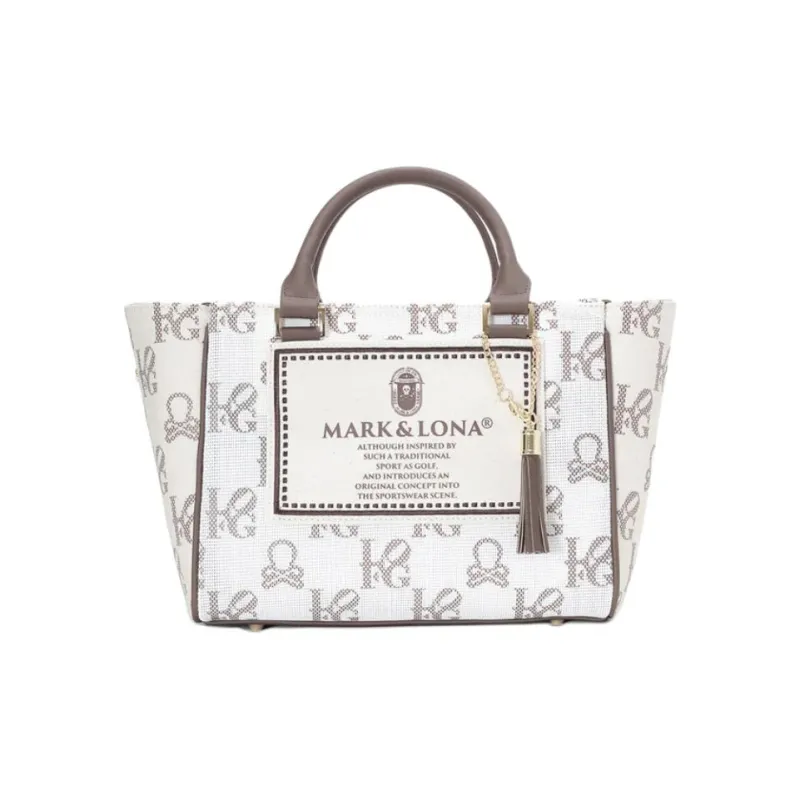 MARK & LONA Cotton With Polyvinyl Chloride With Artificial Leather Handbag Unisex Brown-0