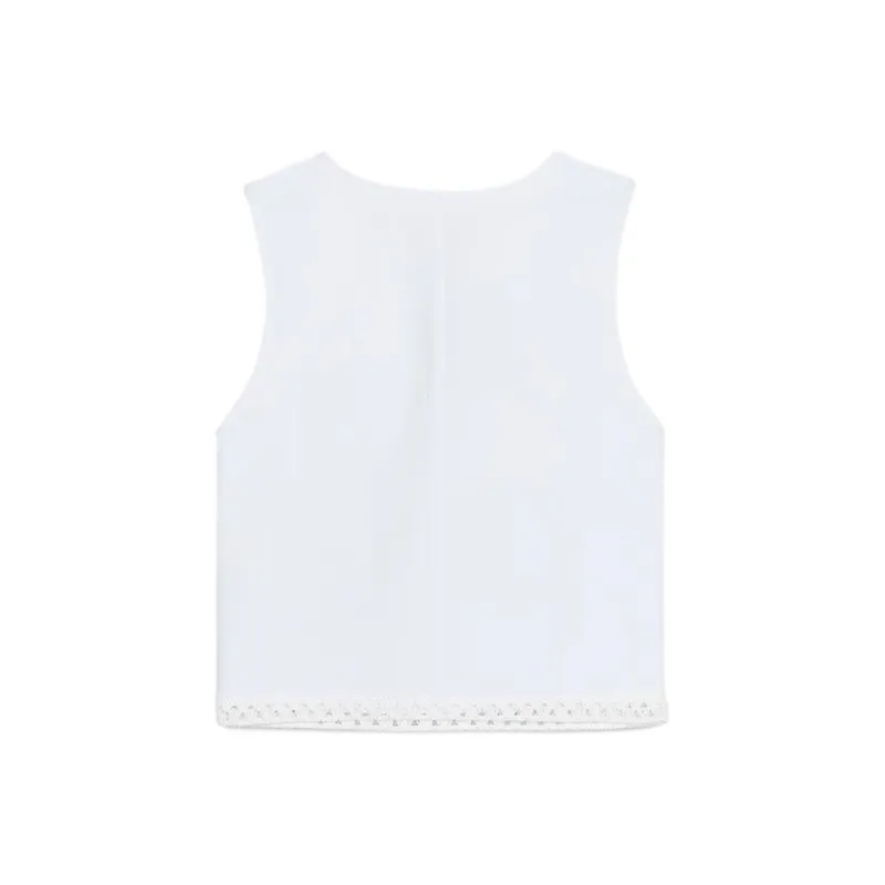 ZARA Tank Tops Women's White-1