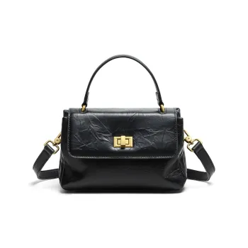 Bullrun Cow Leather Handbag Regular Women's Black/Mocha