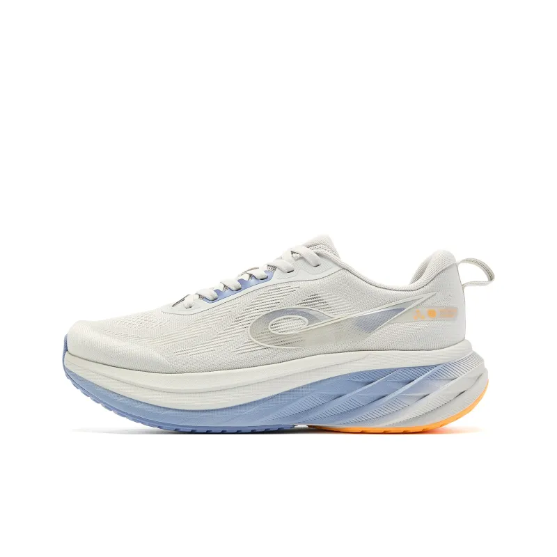 QIAODAN Cushioning, Slip Resistant, And Abrasion Resistant Low Top Casual Running Shoes Men's Gray Blue-0