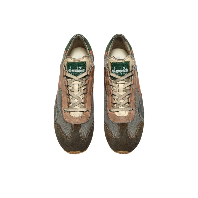 Diadora Heritage Equipe Dirty Sw Evo Low Top Casual Shoes Unisex Gray-4