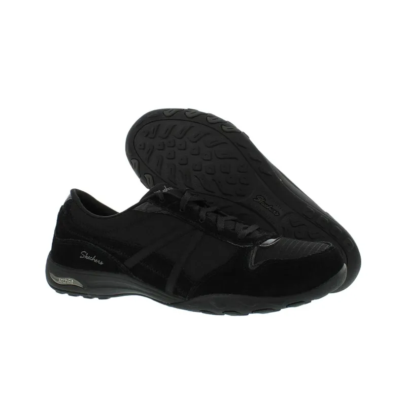 Skechers Arch Fit Anti Slip Wear Resistant Low Top Casual Shoes Women's Black-3