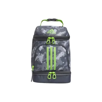 Adidas EXCEL Recycled Polyester Lunch Bag Storage Bag Men's Medium Gray With Half-Flash Green