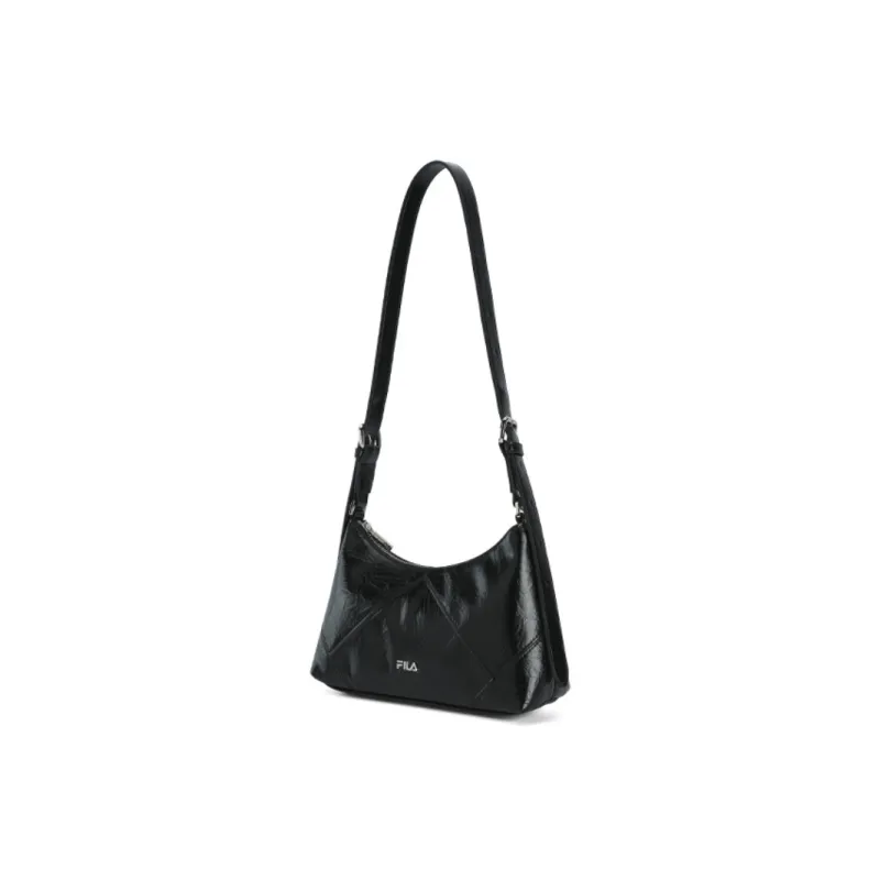 FILA PU Shoulder Bag Women's Jet Black-1