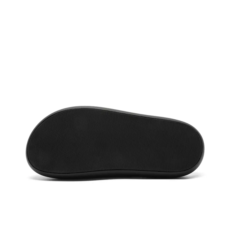 Ignition Stitching Abrasion Resistant Slip Resistant Closed Toe Slippers Unisex Black-4