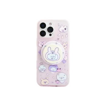 Sopi Acrylic Material Carrot Rabbit Magnetic Stand Phone Cases Compatible With IPhone 16/15 Pro Max/Apple 13/14 Pro/Max
