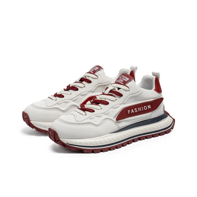 BINGO DUCK Slip Resistant, Breathable, Height Increasing Low Top Chunky Sneakers Men's-13