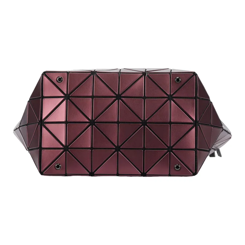 ISSEY MIYAKE Boston PVC Polyvinyl Chloride Shoulder Bag, Handbag Regular Women's Burgundy-3