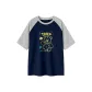 Navy Blue & White Heather Gray