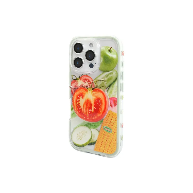 Sopi Acrylic Material 2 in 1 Full Screen Vegetable Phone Cases Compatible With IPhone 16/15 Pro Max/Apple 13/14 Pro/Max-2