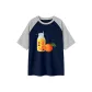 Navy Blue & White Heather Gray