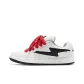 Mingshuo White & Red Shoelace