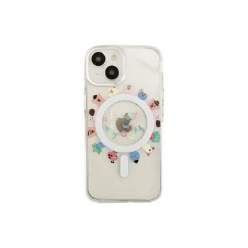 Wei Xin Acrylic Material Circle Monster Magnetic Phone Cases Compatible With IPhone 16/15 Pro Max/Apple 13/14 Pro/Max