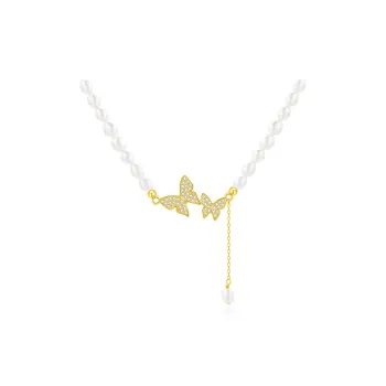 Lao Feng Xiang Pearl Necklaces Women's