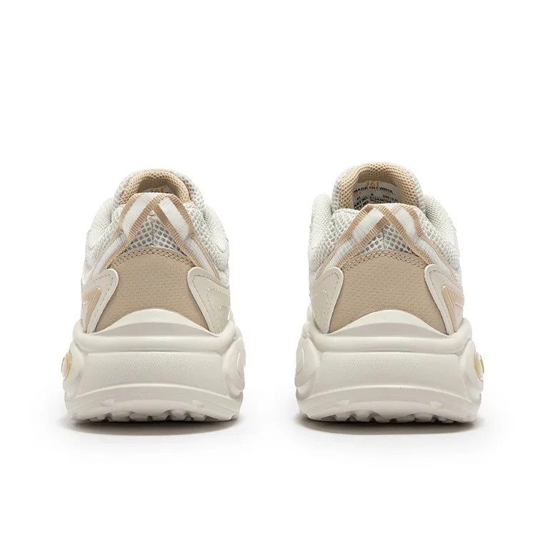 361° Abrasion Resistant Breathable Low Top Chunky Sneakers Men's White Yellow-3