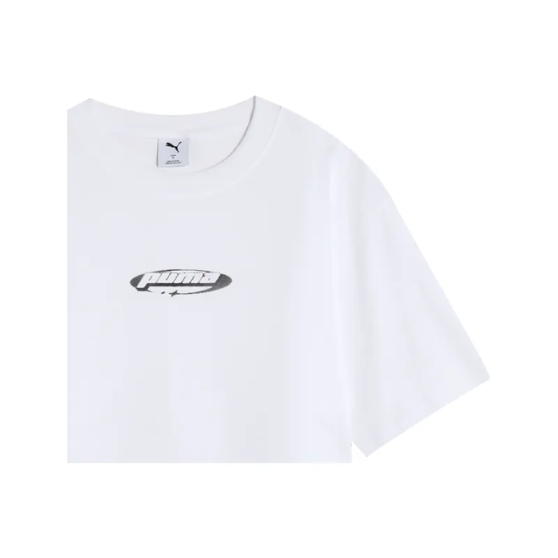 PUMA Graphic SS25 T Shirt Unisex White 02-3