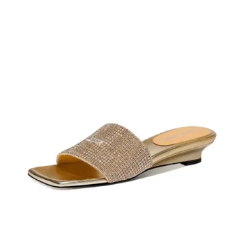 JESSICA SOPHIA Rubber Sole Rhinestone Odor Resistant Slide Slippers Women's