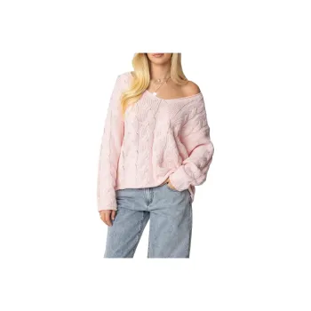 Edikted Inga Oversized Cable Knit Sweater Women's