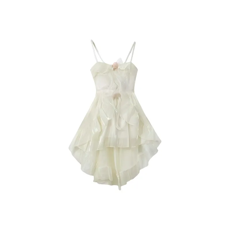 Dior Beauty Slip Dresses Women's White Apricot-1