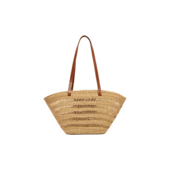 Vanessa Bruno Elephant Grass Handbag, Shoulder Bag Women's Yellow & Brown