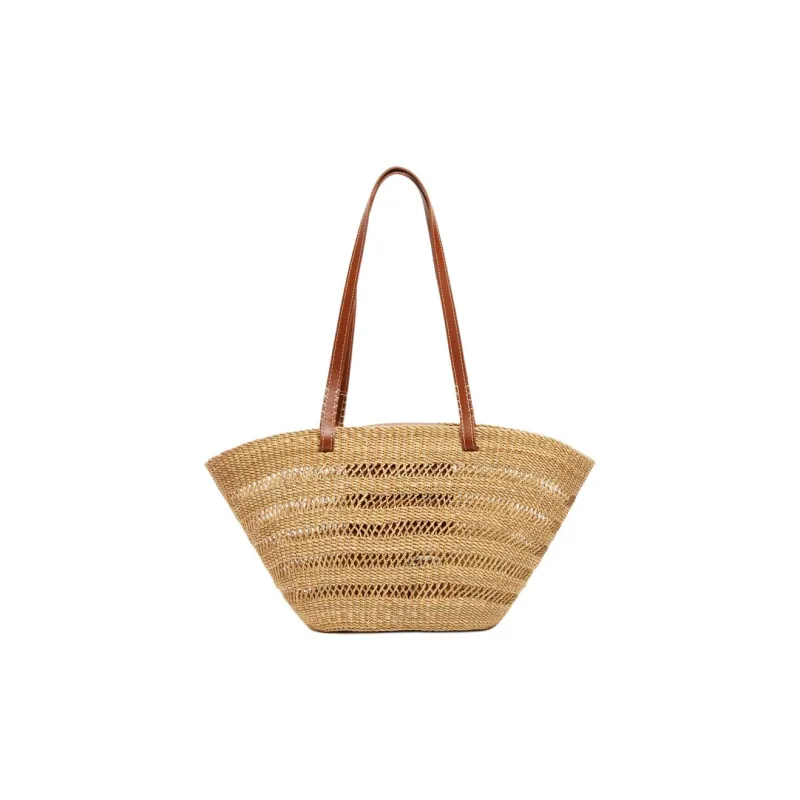 Vanessa Bruno Elephant Grass Handbag, Shoulder Bag Women's Yellow & Brown-0