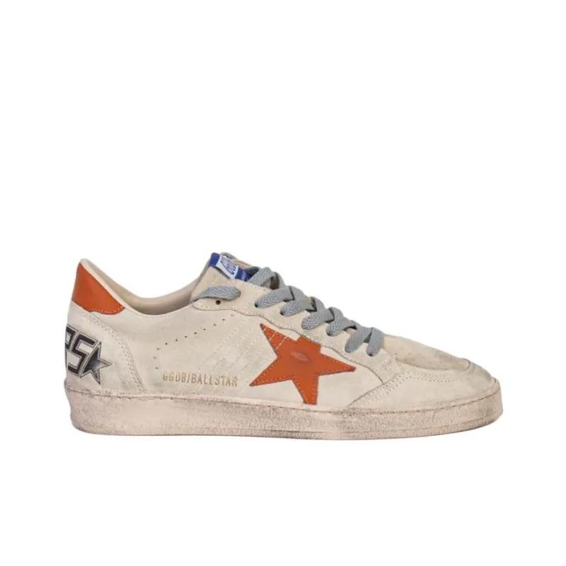 Golden Goose Ball Star Low Top Skateboard Shoes Men's Beige-1