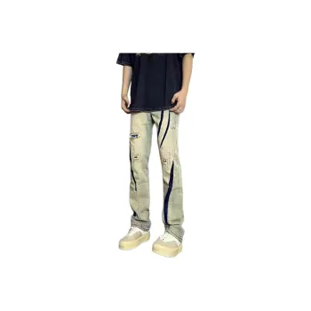 BENGEN Jeans Unisex Yellow Mud