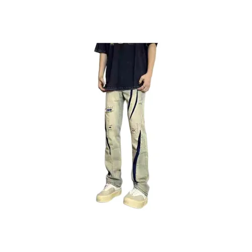 BENGEN Jeans Unisex Yellow Mud