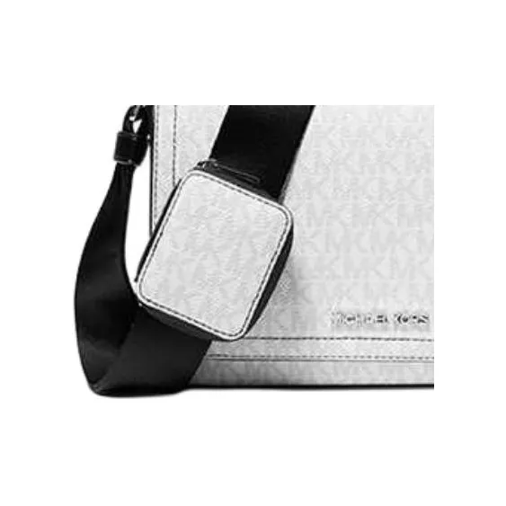 MICHAEL KORS COOPER Artificial Leather Crossbody Bag Men's White-3