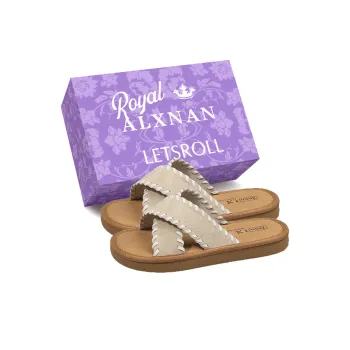 Alxnan Rubber Sole Slip Resistant Slide Slippers Women's Box
