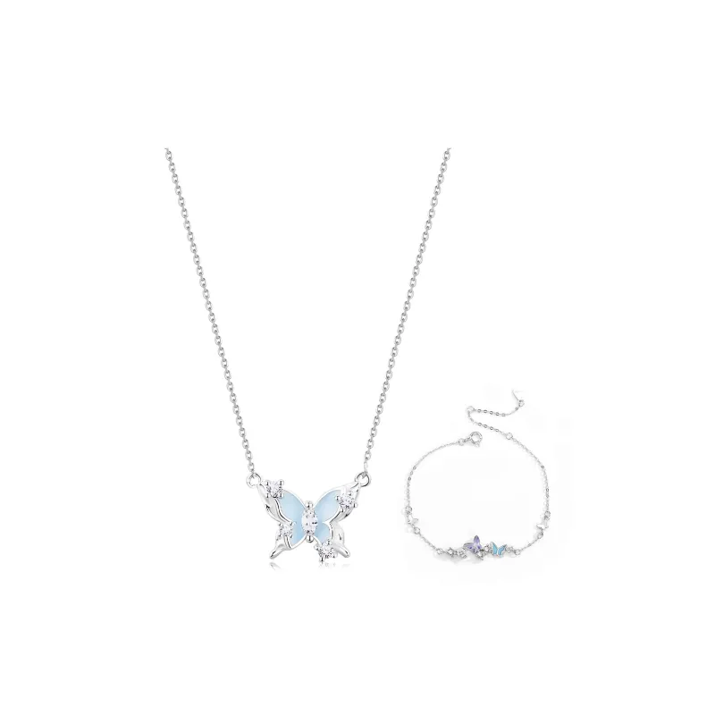 MOREL S999 Fine Silver Necklaces Women's Blue-5